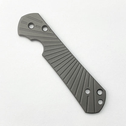 1Pc Titanium Scales for Chris Reeve Large Sebenza 21 Knife Radial Striation