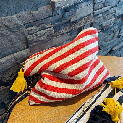 Makeup Bag Cosmetic Case Striped Storage Cases Toiletry Organizer Travel Purse