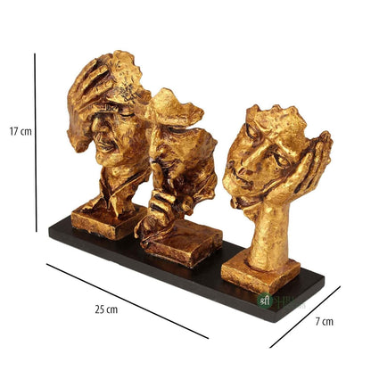 Polyresin Modern Human Faces Statue Table Desk Idol Figurine Home Decor