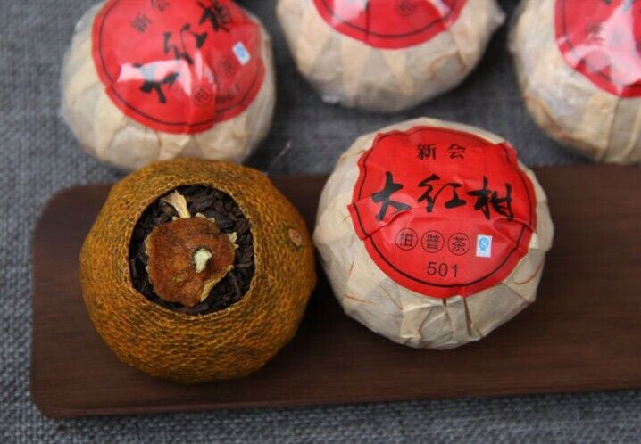 Xinhui Old Chenpi Orange Pu 'er Yunnan Pu 'er Tea Filled with Orange Crack Tea-