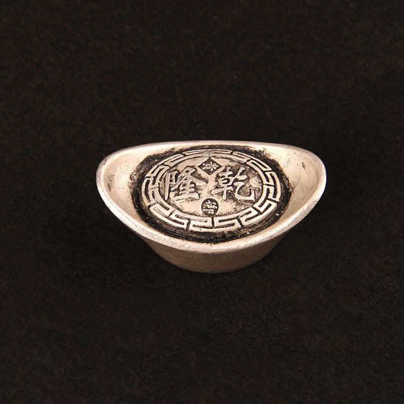 Silver Ingot Ornament Solid Antique Five Emperors Household Treasure Pot