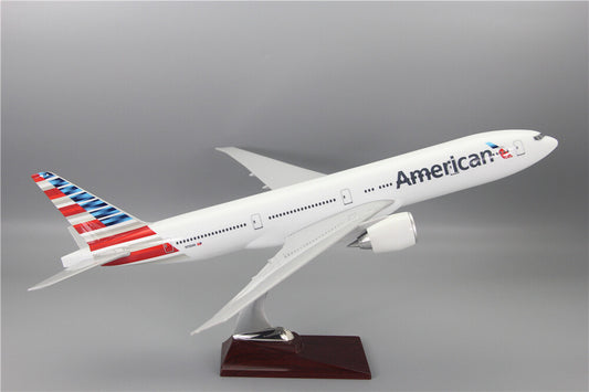49CM American BOEING 777 N720AN Passenger Airplane Resin Aircraft Plane Model