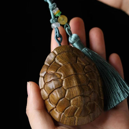 Solid Wood Carving Mascot Ornaments Green Sandalwood Hand Carved Hangings