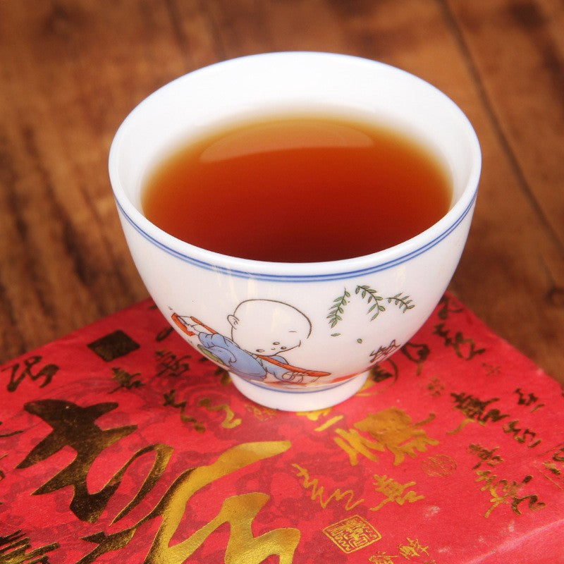 250g Ripe Pu'er Tea Brick 2017 Menghai Ancient Tree Aged Dried Leaf Tea