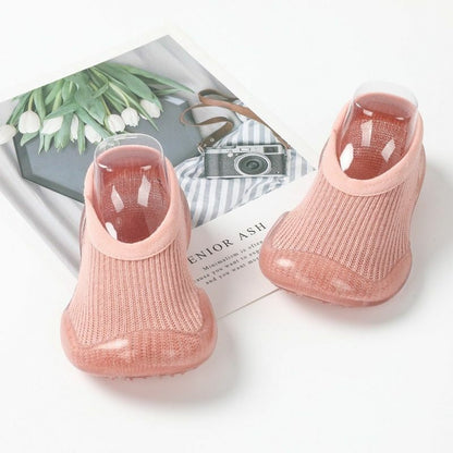 Sock Shoes Baby Boys Girls Autumn Non-slip Floor Kids Soft Rubber Toddler Knit