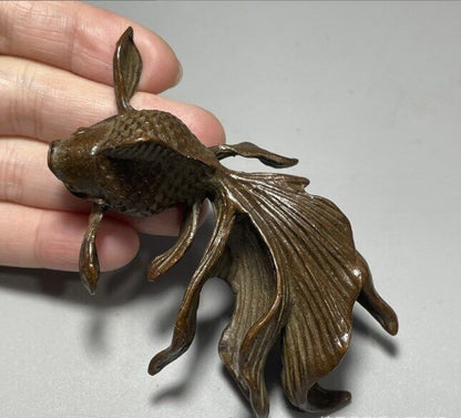 Solid Copper Goldfish Annual Surplus Tea Pet Pen Holder Decorative Crafts