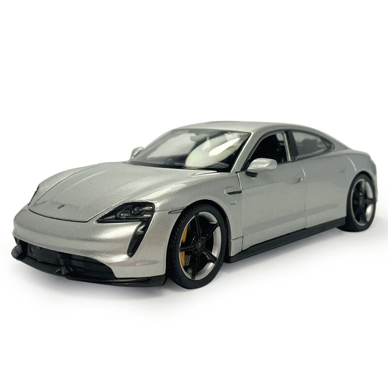 1/24 Porsche Taycan Turbo S Model Car Diecast Toy Vehicle Collectible Silver