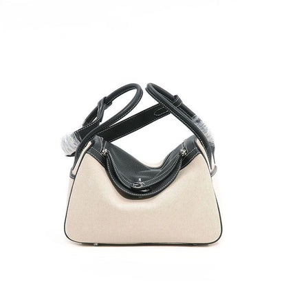 Handbag Bags Luxury Real Leather Bag Canvas Shoulder Purse 26*14*19 /30*16*21 CM