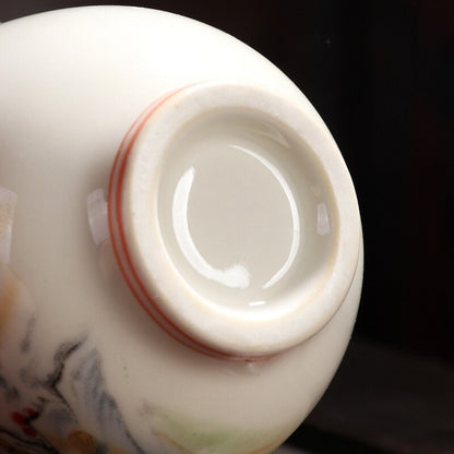 One Cup Chinese Symbolic Animals Porcelain Animal Print 125ml Master Tea Cup New