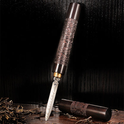 Pu'er Tea Knife Tool For Pu'er Tea Cake Handmade Dragon Relief Stainless Steel