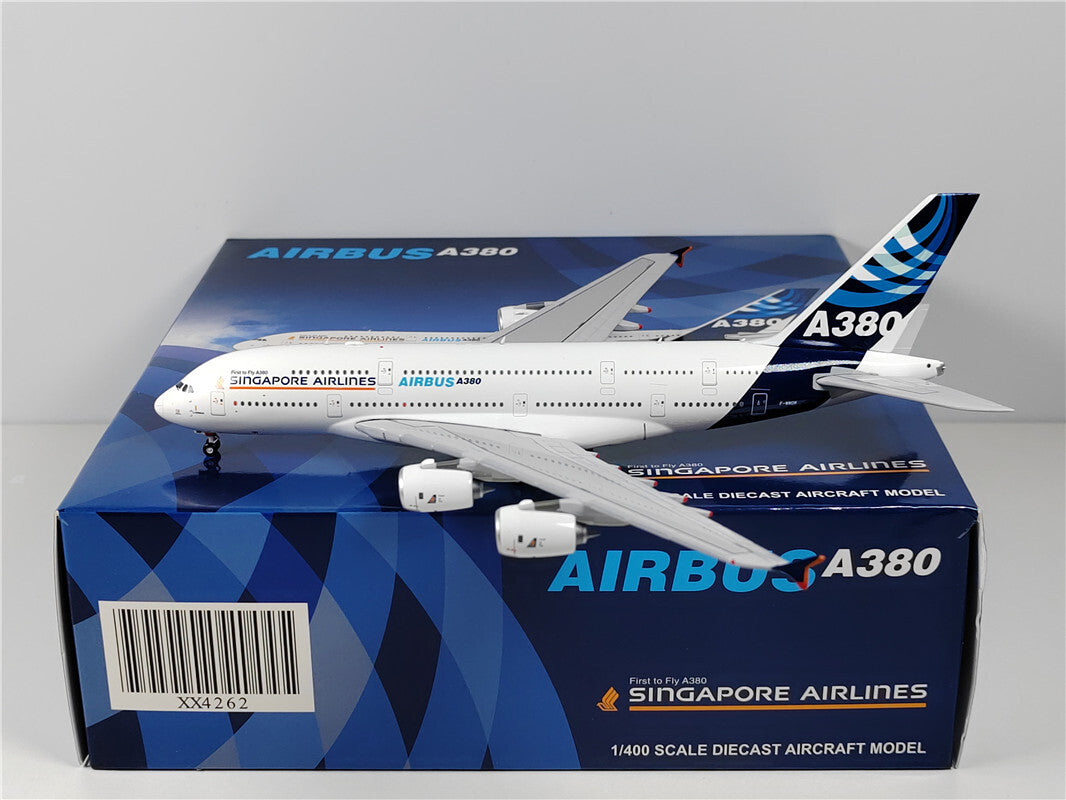 1:400 JC Wings SINGAPORE AIRLINES AIRBUS A380 Passenger Airplane Diecast Model