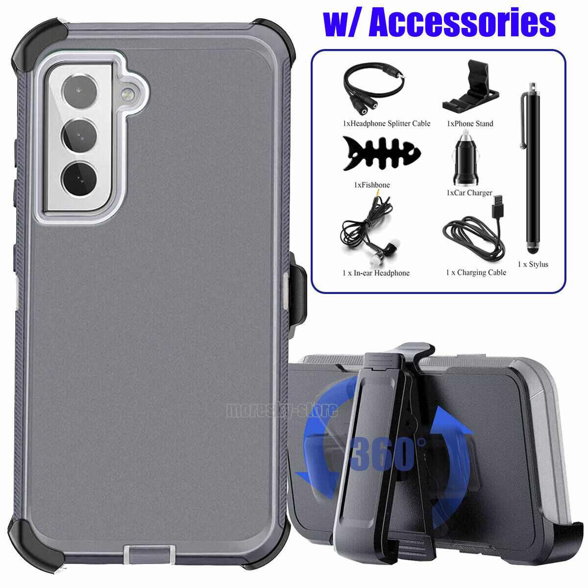 For Samsung Galaxy S21 FE 5G Belt Holster Case Hard Shockproof Cover / Accessory