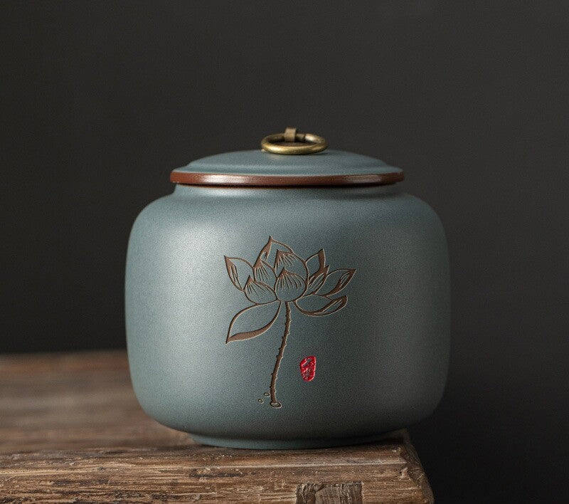 Sealed Canister For Loose Tea Real Yixing Zisha Purple Clay Jar With Lid Small