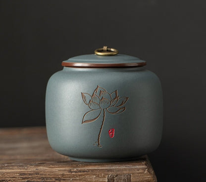 Sealed Canister For Loose Tea Real Yixing Zisha Purple Clay Jar With Lid Small