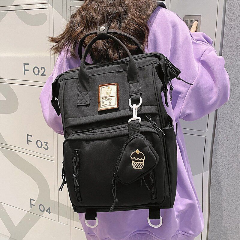 Multifunctional Nylon Backpack Laptop Casual Style Handbag School Bag 20-35 L