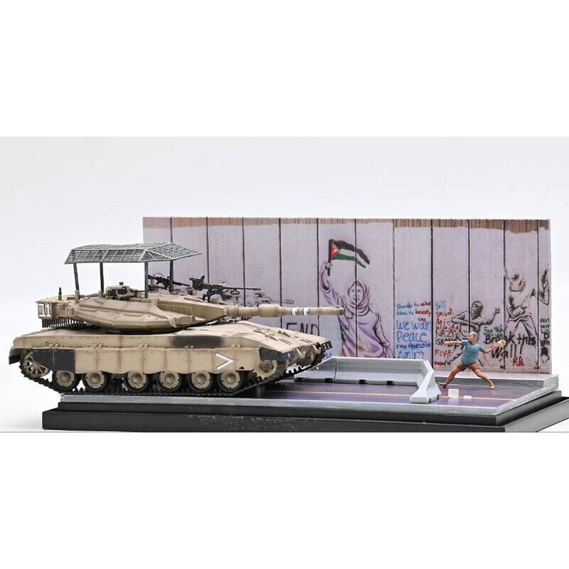 Sanrong 1/72 END WAR Merkava 3D Main Battle Tank + Ground Plate + Figure Model