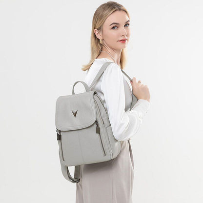 Backpacks Genuine Leather Backpack Travel Bags Anti-theft Vintage Waterproof 1PC