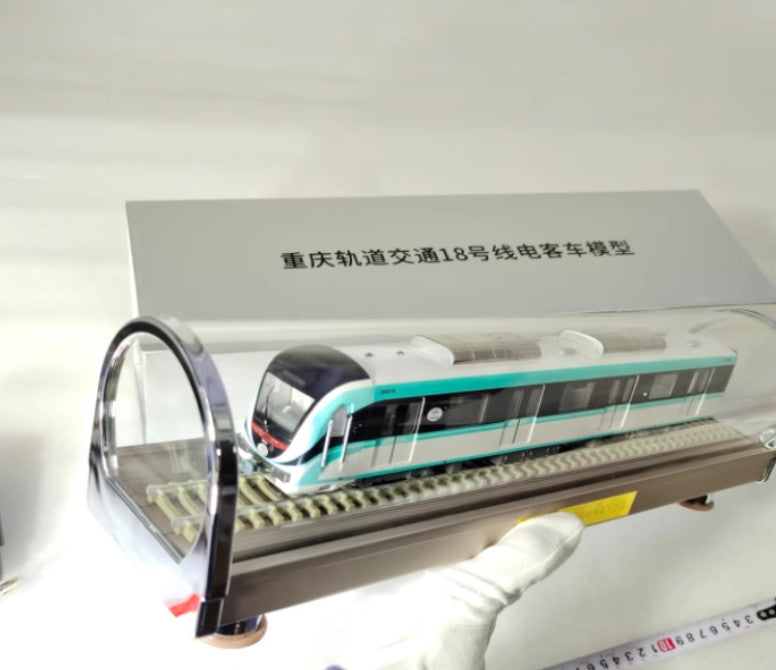 1:68 40CM Chongqin Rail Transit Line 18 Electric Passenger Trains Diecast Model