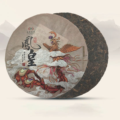 2018 Tu Lin Phoenix Puer Tea "China Feng Huang" Pu Er Pu-erh Tea Ripe 357g