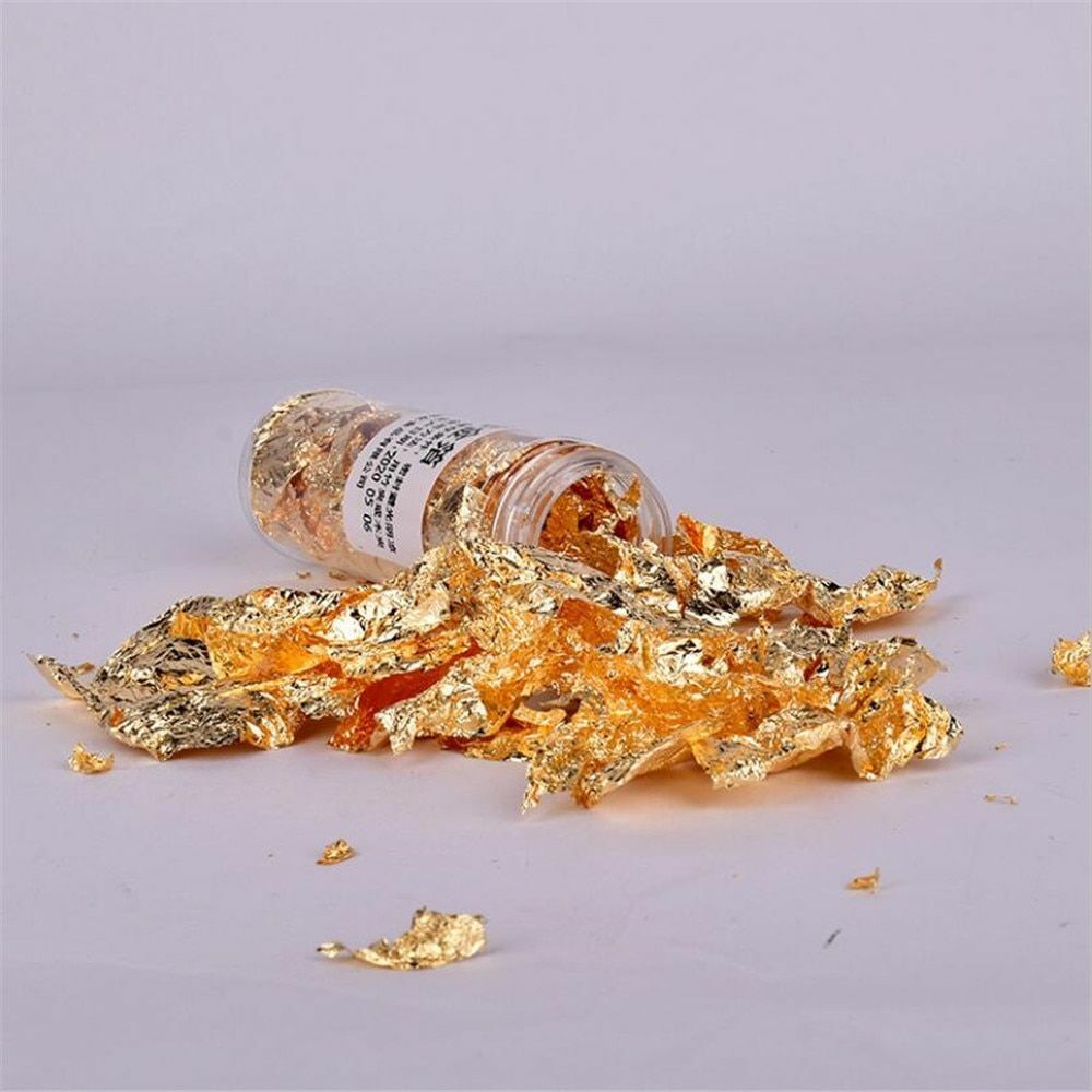 Gold Leaf Flakes 1PCS Edible Grade Genuine 24K Decorative Cake Decorating Tools