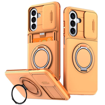 For Samsung Galaxy A57 A56 A37 A36 A27 A26 A17 Case with Card Holder & Kickstand