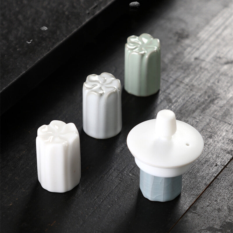Porcelain Holder For Lid Of Tea Pot Gaiwan Creative Ruyao Crackle Glaze Rack