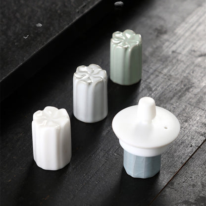 Porcelain Holder For Lid Of Tea Pot Gaiwan Creative Ruyao Crackle Glaze Rack