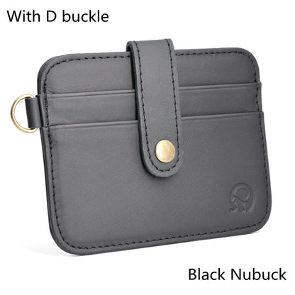 Cow Leather Male Wallet with Small Money Bag New Thin Credit Card Holder Vintage