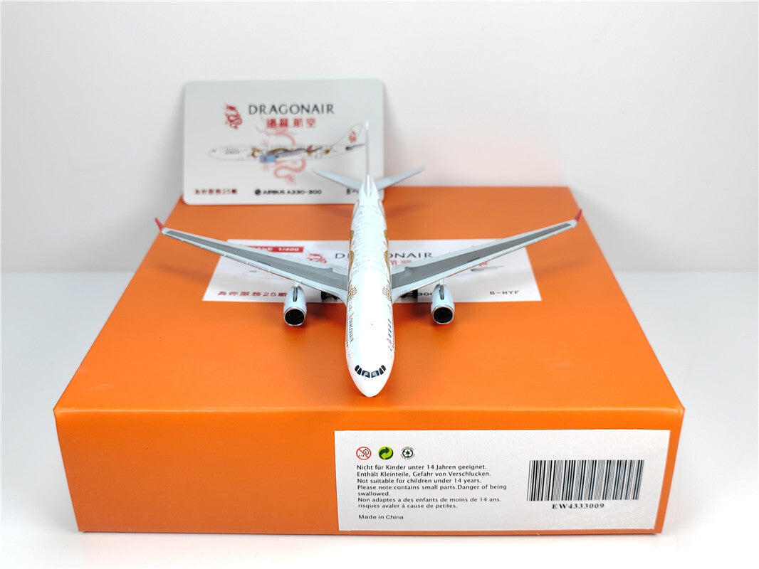 1:400 JC Wings DRAGONAIR AIRBUS A330-300 Passenger Airplane Diecast Model