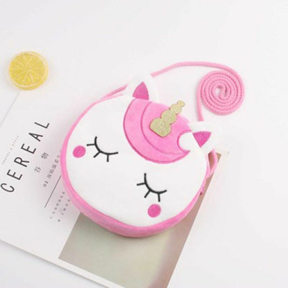 Shoulder Bag Plush Cartoon Boys Crossbody Girls Party Gift Shiny Unicorn Handbag