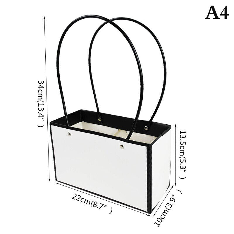 Portable Flower Box Waterproof Paper Handy Bag Kraft Handbag Party Gift Box