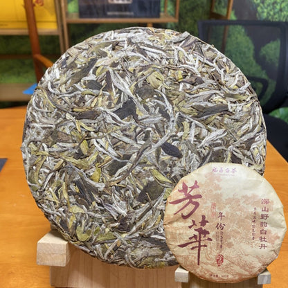 300g White Tea Cake Dry Stored Fuding 2024 High Mountain Sun Dried Bai Mudan Tea