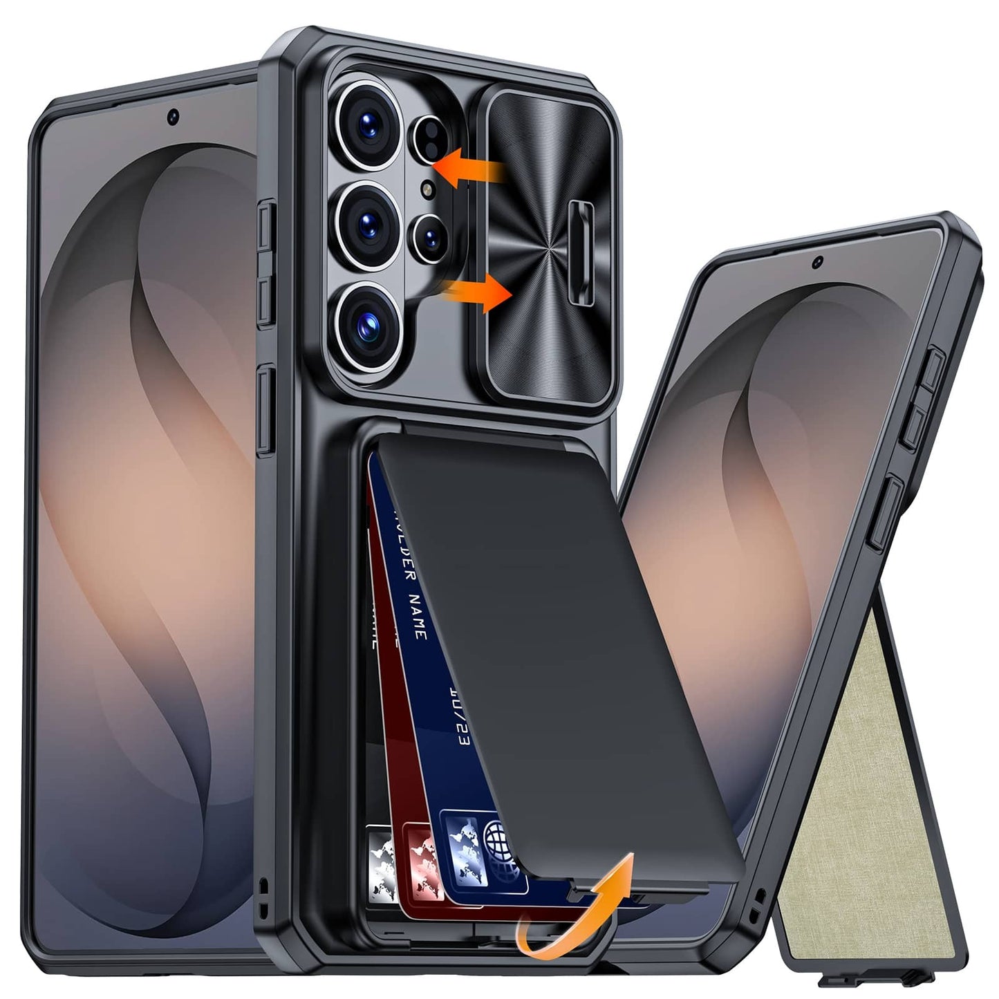 Wallet Case for Samsung Galaxy S26 Ultra/S26 Plus/S26 Card Holder Slide Camera