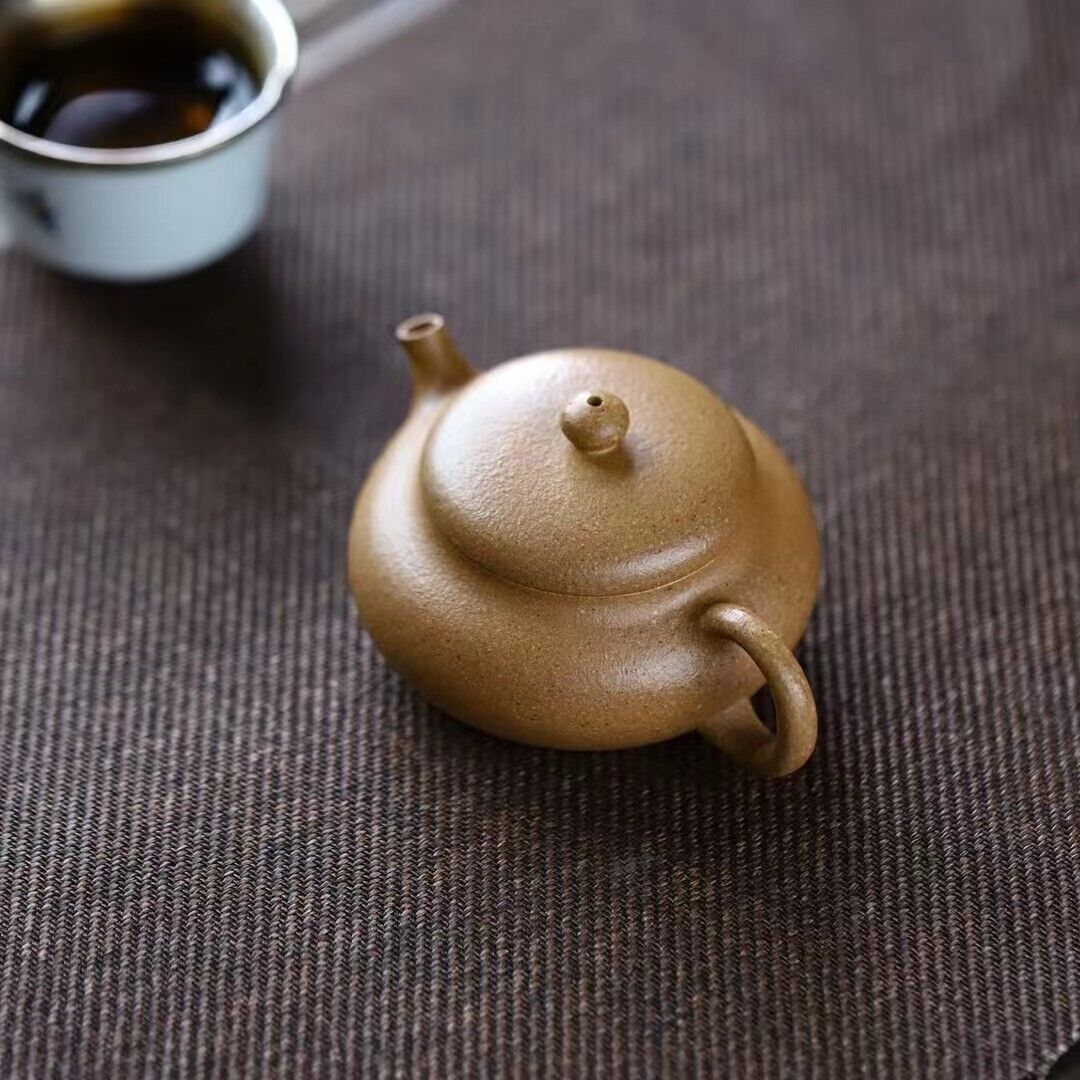 150cc Yixing Zisha Purple Clay JiangpoNi Handmade Bianyu Teapot