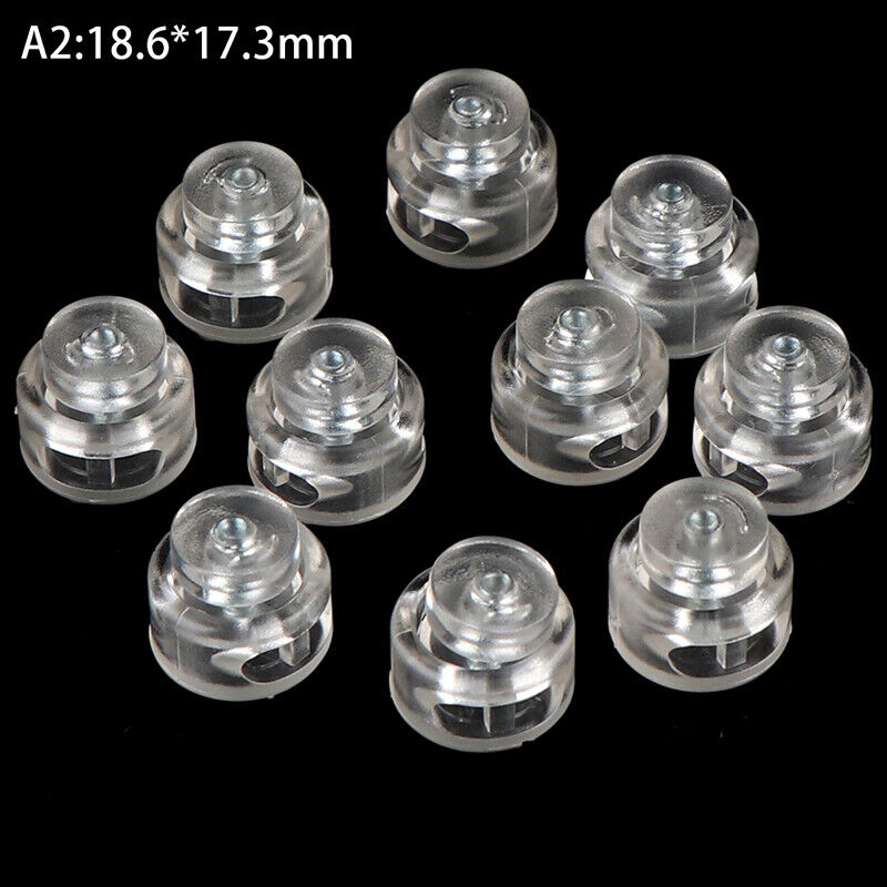 10pcs Cord Lock Plastic Stopper Cord Ends Buckle DIY Shoelace Bag Accessories!