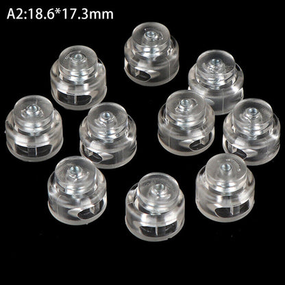 10pcs Cord Lock Plastic Stopper Cord Ends Buckle DIY Shoelace Bag Accessories!