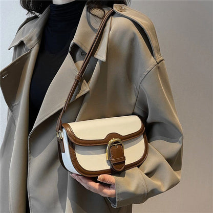 Saddle Shoulder Bags Women Crossbody Bag PU Leather Ladies Handbag
