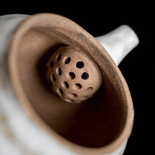 Ceramic Kyusu Teapot White Chinese Tea Pot for Tea Lovers