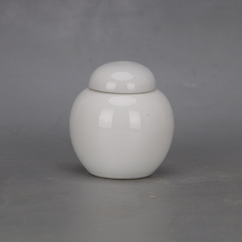 3.7" Collect Chinese Porcelain White Glaze Tea-leaves Pot