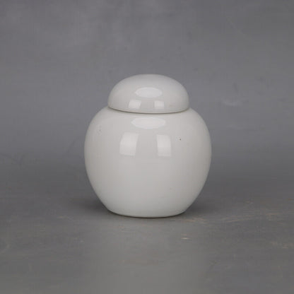 3.7" Collect Chinese Porcelain White Glaze Tea-leaves Pot