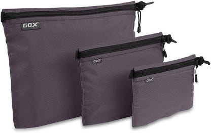 GOX Travel Toiletry Bag for Men Carry On Packing Organizer Zipper Pouch Grey