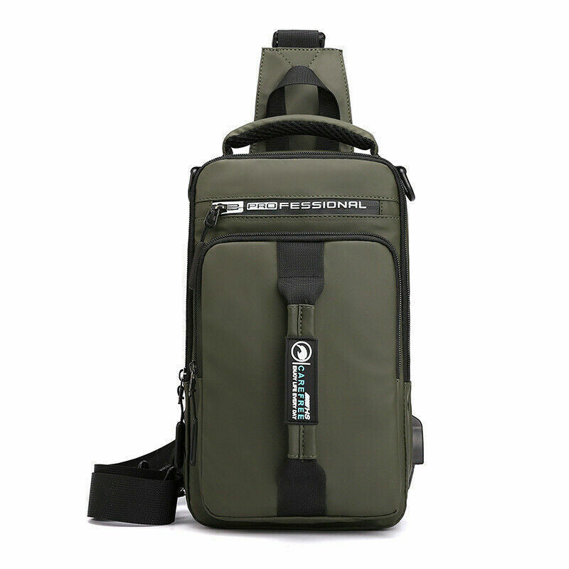 Multifunction USB Shoulder Bag Chest Bags Waterproof Travel Pack Messenger Pack