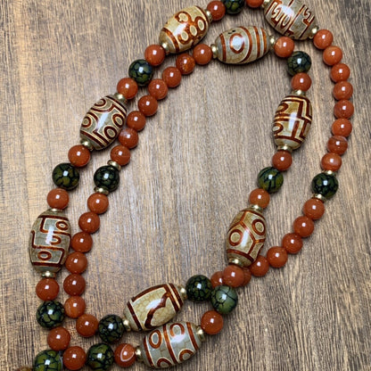 Tibetan Style Old Agate Celestial Beads, Family Portrait Celestial BeadCollected