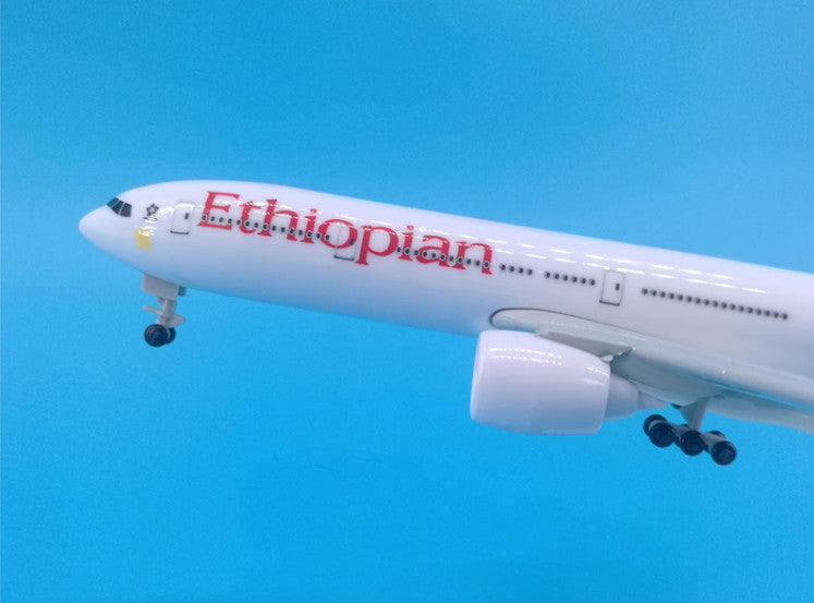 20CM Ethiopian BOEING 777 Aircraft Diecast Aeroplane Airplane Model Collection