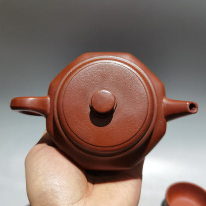 Chinese Yixing Zisha Clay Handmade Exquisite Teapot （德钟套壶 低款：顾景舟 )