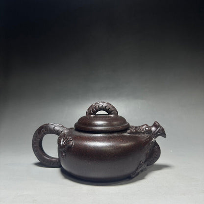 Chinese Yixing Zisha Clay Handmade Exquisite Teapot （盘龙壶 底款：贡局）