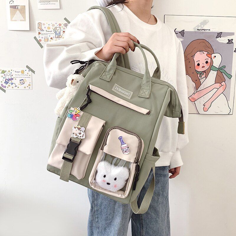 Purple Backpack Women Waterproof Fancy High School Bag Teenagers Travel Rucksack