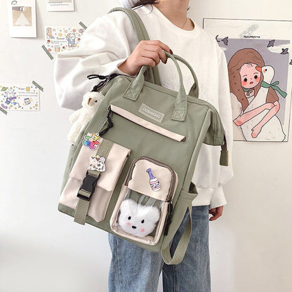 Purple Backpack Women Waterproof Fancy High School Bag Teenagers Travel Rucksack