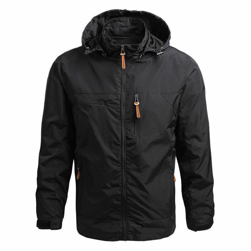 Hooded Raincoat Winter Waterproof Tactical Jacket Hiking Windbreaker Camping 5XL