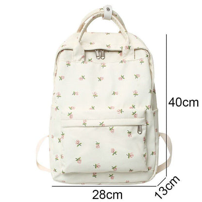 Fashion Cute Floral Student Backpack Book Bags Print Laptop College Backpack Bag